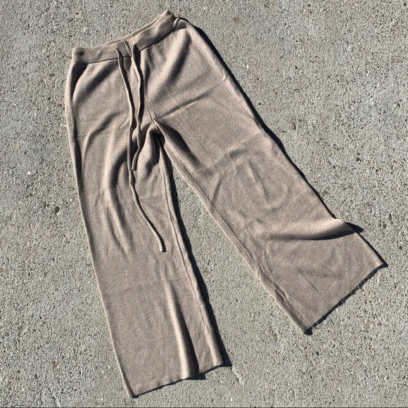 Genuine People Khaki Cashmere Drawstring Pants - Picture 2 of 16
